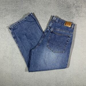 Bullhead Griffin Baggy Jeans Mens 40x32 Blue Relaxed Straight Denim Pants #3175